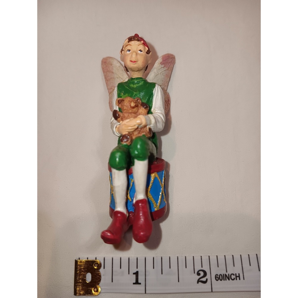 Avon Santa's Elves Collection Elf with Teddy Ornament Christmas‎ Decor